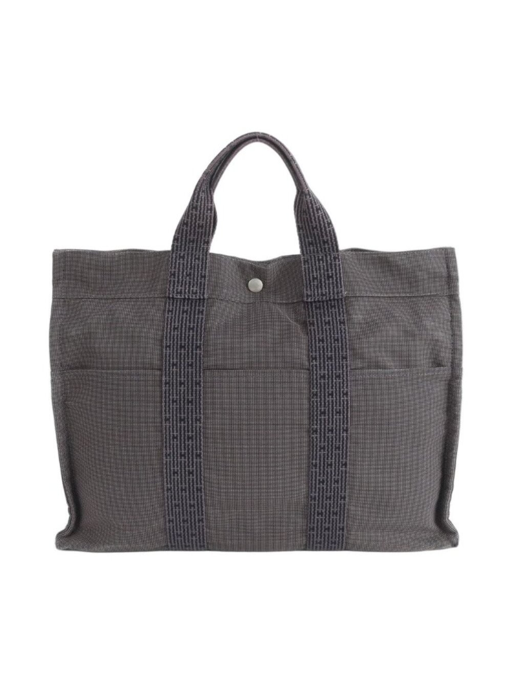 Hermes Her Line MM Tote Shoulder Business Document Gray Rue